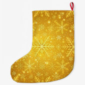 Goldener Schnee Großer Weihnachtsstrumpf (Rückseite)