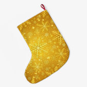 Goldener Schnee Großer Weihnachtsstrumpf (Rückseite (Hängend))