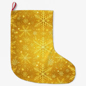Goldener Schnee Großer Weihnachtsstrumpf (Vorderseite)