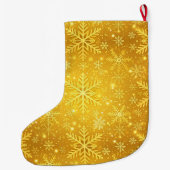 Goldener Schnee Großer Weihnachtsstrumpf (Rückseite)