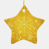 Goldener Schnee Keramik Ornament (Vorne)