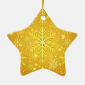 Goldener Schnee Keramik Ornament (Hinten)
