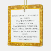Goldener Schnee Keramikornament (Links)