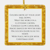 Goldener Schnee Keramikornament (Vorderseite)