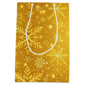 Goldener Schnee Mittlere Geschenktüte (Rückseite)