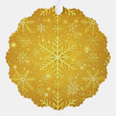 Goldener Schnee Ornament Karte (Rückseite)