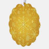 Goldener Schnee Ornament Karte (Links)
