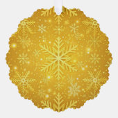 Goldener Schnee Ornament Karte (Vorderseite)