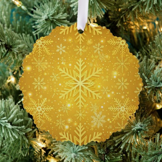 Goldener Schnee Ornament Karte (Insitu (Baum))