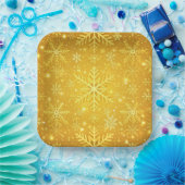 Goldener Schnee Pappteller (Party)