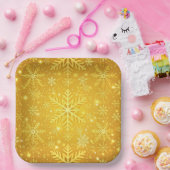 Goldener Schnee Pappteller (Party)