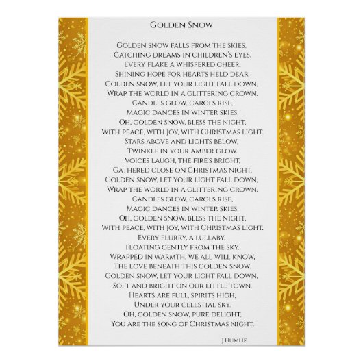 Goldener Schnee Poster (Vorderseite)
