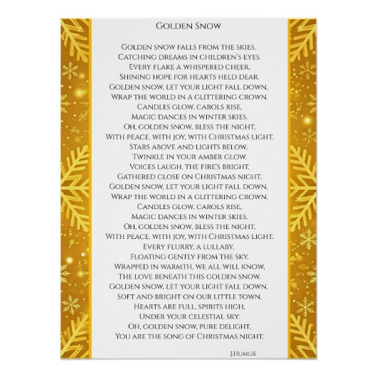 Goldener Schnee Poster (Vorderseite)