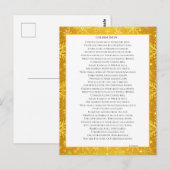 Goldener Schnee Postkarte (Vorne/Hinten)