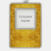 Goldener Schnee Rahmen-Ornament Silber (Vorderseite)