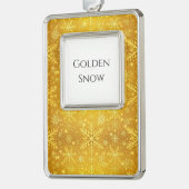 Goldener Schnee Rahmen-Ornament Silber (Links)