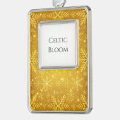 Goldener Schnee Rahmen-Ornament Silber (Links)