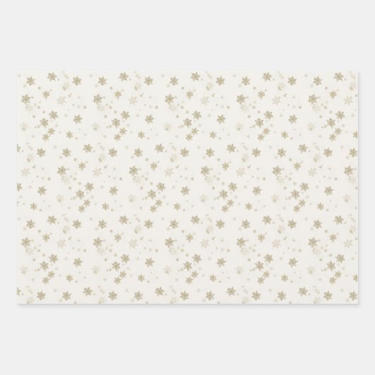 Goldener Schneefall Geschenkpapier Set (Vorderseite 3)