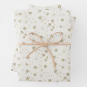 Goldener Schneefall Geschenkpapier Set (Beispiel)