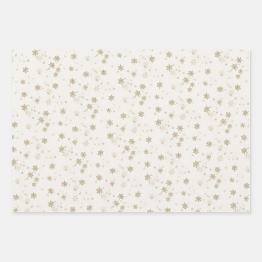 Goldener Schneefall Geschenkpapier Set (Vorderseite)