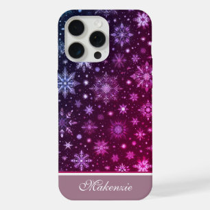 Goldener Schneefall: Weihnachten schimmernde Elega iPhone 15 Pro Max Hülle