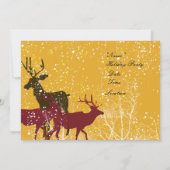 Goldener Schneegarten Urlaub Einladung (Rückseite)