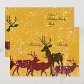 Goldener Schneegarten Urlaub Einladung (Vorne/Hinten)