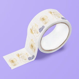 Goldener Schneemann Lila Satinband