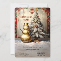 Goldener Schneemann Weihnachtsbaum Feierparty