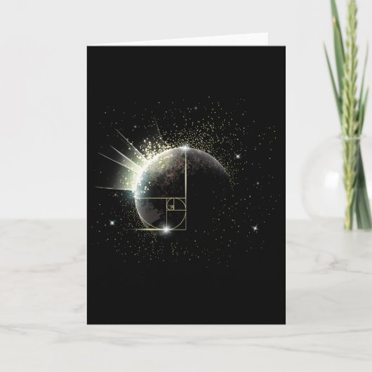 Goldener Schnitt Fibonacci Mathelehrer Spirale Wel Karte (Vorderseite)