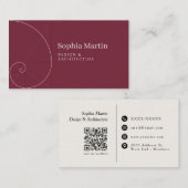 Goldener Schnitt Sage QR-Code Visitenkarte (Vorne/Hinten)