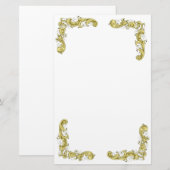 GOLDENER SCHNÖRKEL BRIEFPAPIER (Vorne/Hinten)