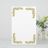 GOLDENER SCHNÖRKEL BRIEFPAPIER (Stehend Vorderseite)