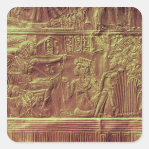 Goldener Schrein, Tutankhamuns Schatz Quadratischer Aufkleber
