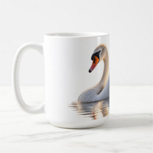 Goldener Schwan auf Wasser Kaffeetasse
