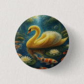 Goldener Schwan-Knopf Button (Vorderseite)