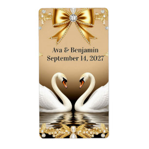 🦢 Goldener Schwan Romantisches Gold Hochzeits The