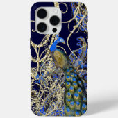 Goldener schwarzer Blauer Opulence Pfauenwirbel Case-Mate iPhone Hülle (Rückseite)
