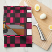 Goldener schwarzer Drache-Ritter-Schach-Entwurf 3D Handtuch (Viertel Falte)