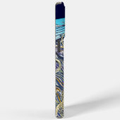 Goldener schwarzer Pfauenwirbel Case-Mate iPhone Hülle (Rückseite / Rechts)