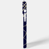 Goldener schwarzer Pfauenwirbel Case-Mate iPhone Hülle (Rückseite / Links)