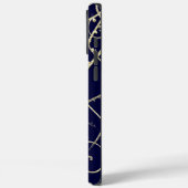 Goldener schwarzer Pfauenwirbel Case-Mate iPhone Hülle (Rückseite / Links)