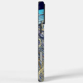 Goldener schwarzer Pfauenwirbel Case-Mate iPhone Hülle (Rückseite / Rechts)