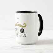Goldener schwarzer Schnurrbart Tasse (VorderseiteRechts)