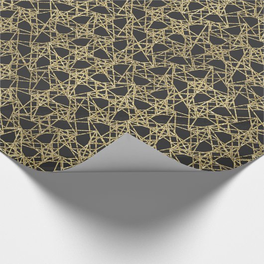 Goldener Scratch Golden Modern Glamour Einzigartig Geschenkpapier (Ecke)