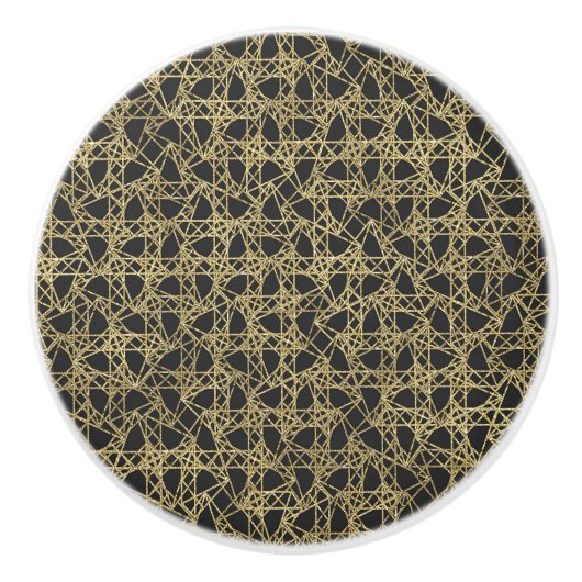 Goldener Scratch Golden Modern Glamour Einzigartig Keramikknauf (Vorderseite)