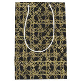 Goldener Scratch Golden Modern Glamour Einzigartig Mittlere Geschenktüte (Vorderseite)