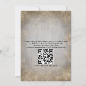 Goldener Seestern Tropischer Strand Chic QR-Code H Einladung (Rückseite)