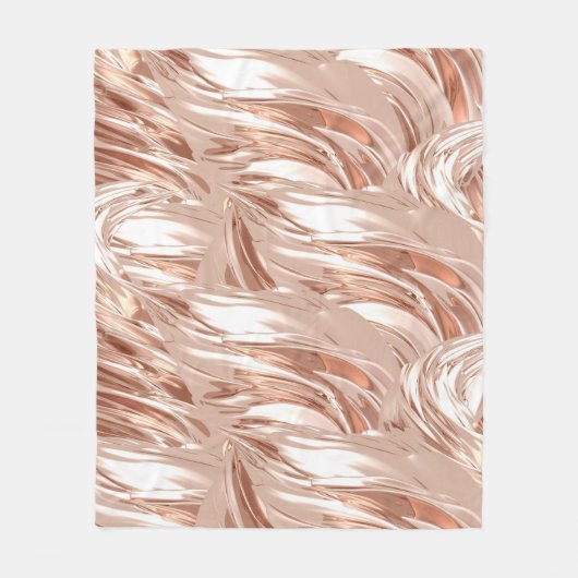 Goldener Seidenstoff: 3D-Metallstruktur. Fleecedecke (Vorderseite)