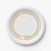 Goldener Selbst Ouroboros Schlange, der Pappteller (Vorderseite)